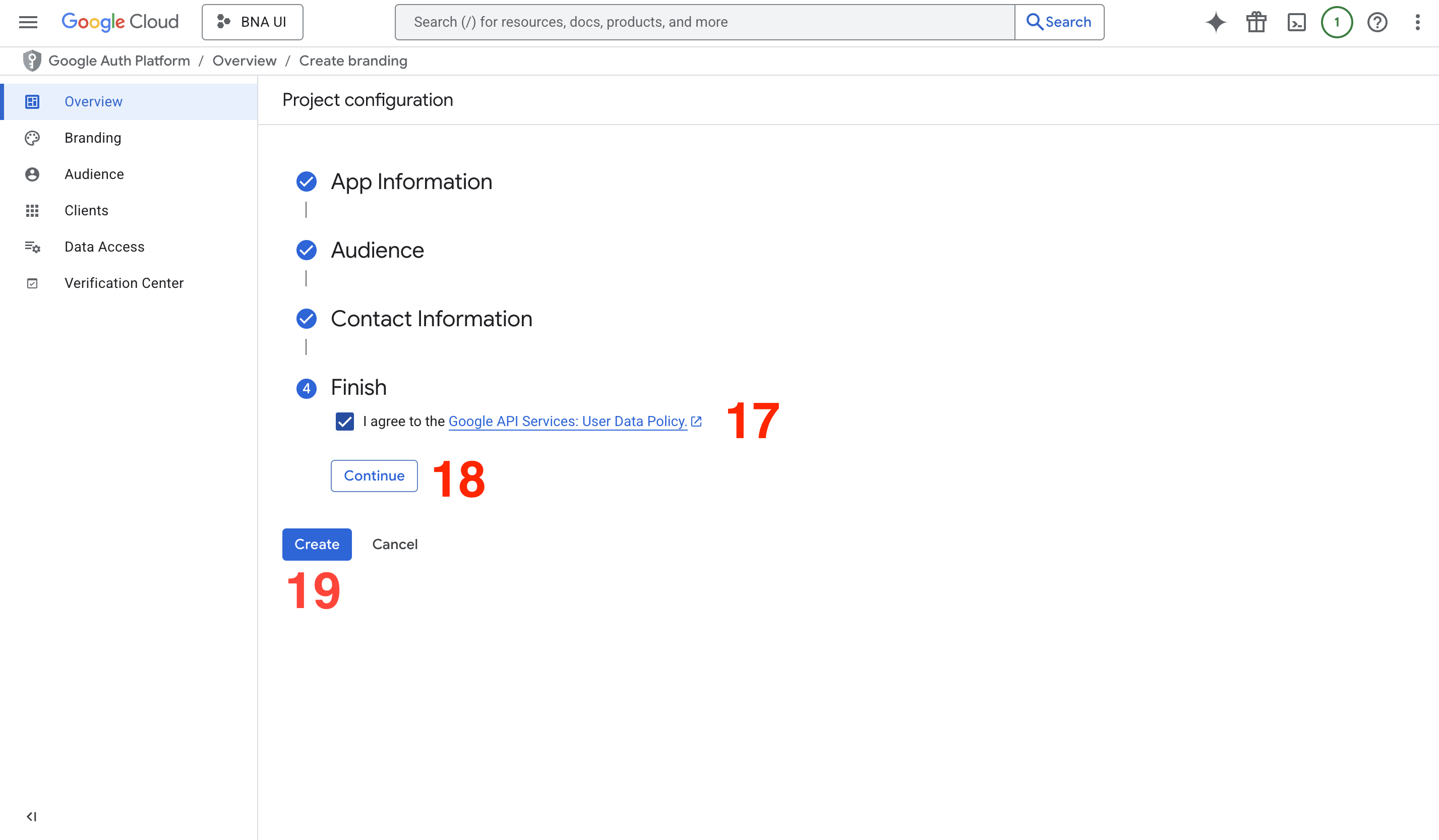 List of configured test users